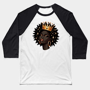 African Queen Crown Baseball T-Shirt